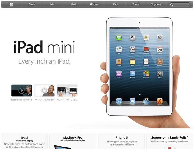 Apple's Landing Page Crisp and Clean Landing Page