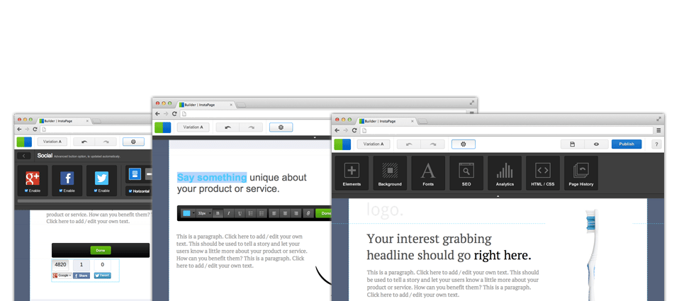 instapage landing pages